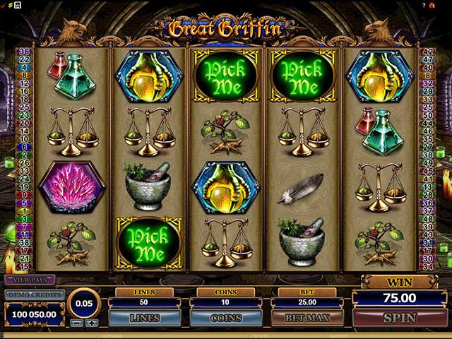Great Griffin microgaming spelautomater screenshot