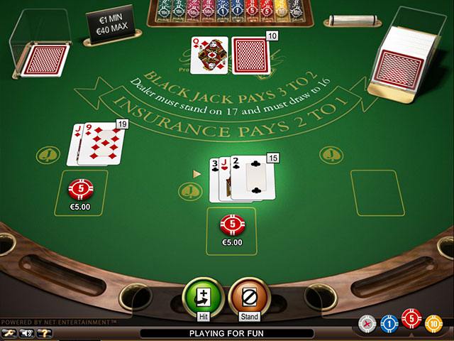 Blackjack Professional Series Standard Limit NetEnt screenshot
