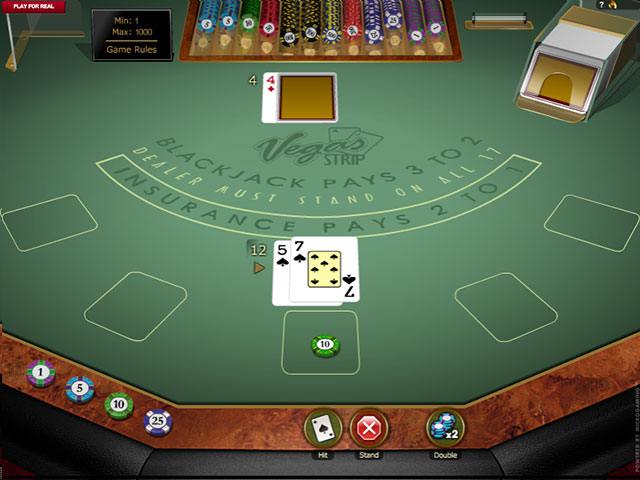 Vegas Strip Blackjack Gold Microgaming screenshot