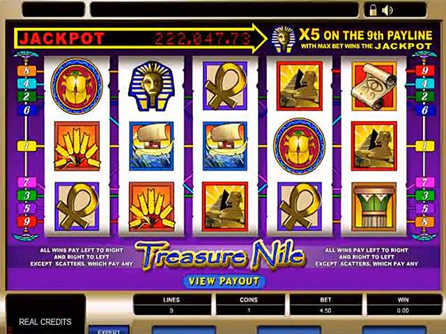 Spelautomater Treasure Nile Microgaming SS - wyrmspel.com