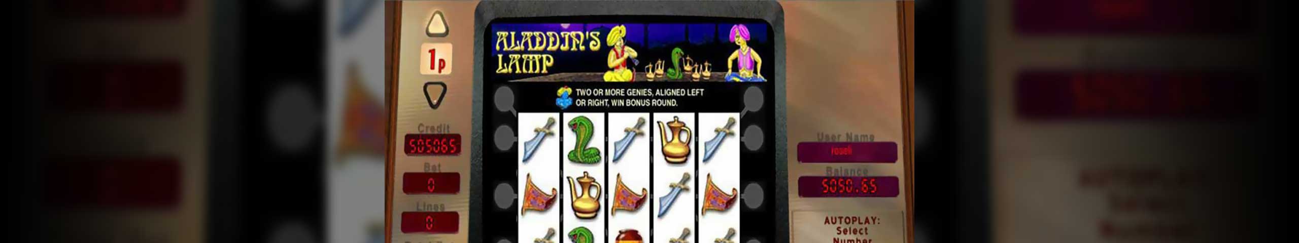 Spelautomater Aladdin's Lamp, Cryptologic Slider - Wyrmspel.com