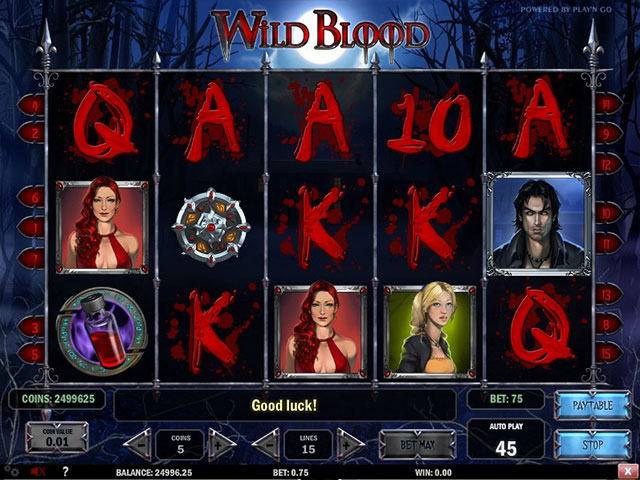 Spelautomater Wild Blood, Play'n GO SS - Wyrmspel.com